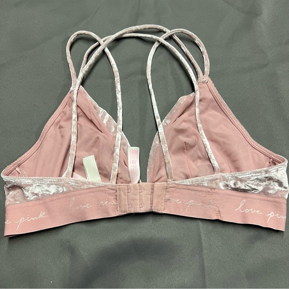🌴Women’s PINK Victoria’s Secret Unlined Velvet Bralette - Picture 6 of 10